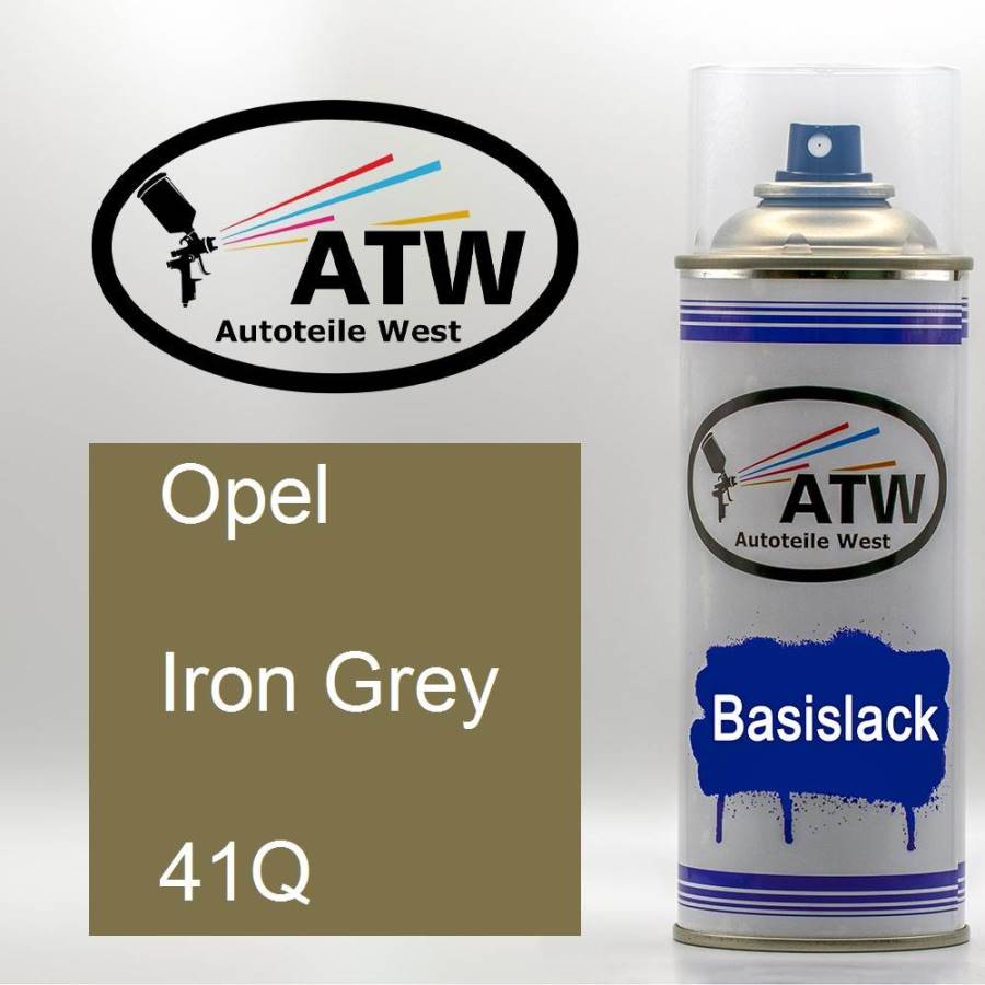 Opel, Iron Grey, 41Q: 400ml Sprühdose, von ATW Autoteile West.